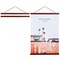 Magnetic Poster Hanger Frame, 8x10 8x12 8x24 Light Wood Wooden Magnet Canvas Artwork Print Dowel Poster Hangers Frames Hanging Kit (Mahogany, 8")